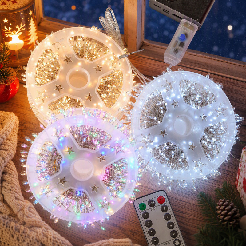 New fairy lights LED firecracker lights centipede string Christmas green wire copper wire lights indoor and outdoor holiday decorative string lights New fairy lights LED firecracker lights centipede string Christmas green wire copper wire lights indoor and outdoor holiday decorative string lights