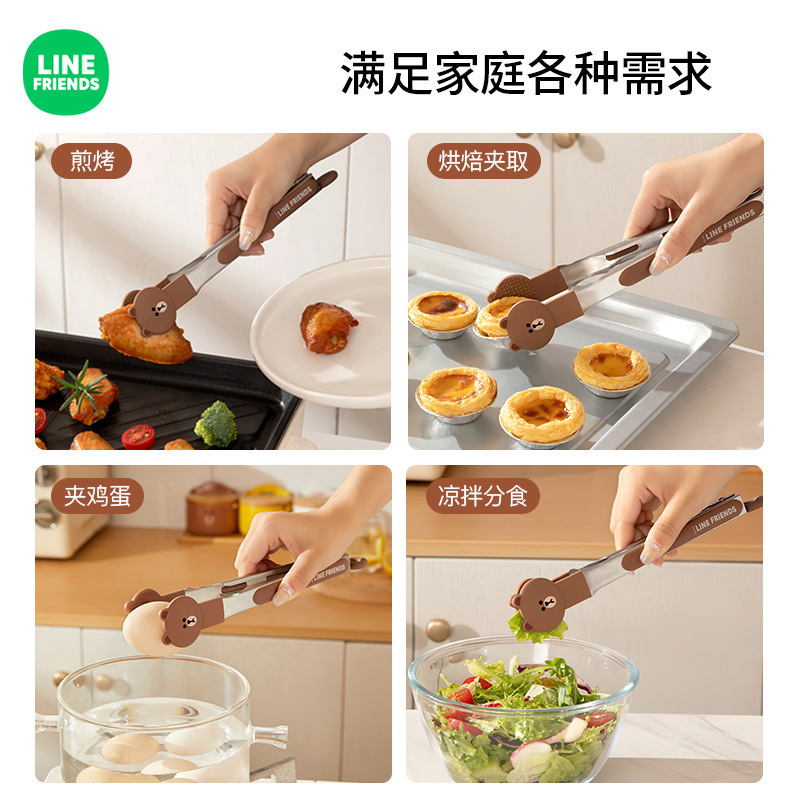 シリカゲルの食べ物は台所のステンレスの食品を挟んで韓国式の焼肉を挟んで料理を分けます。|undefined