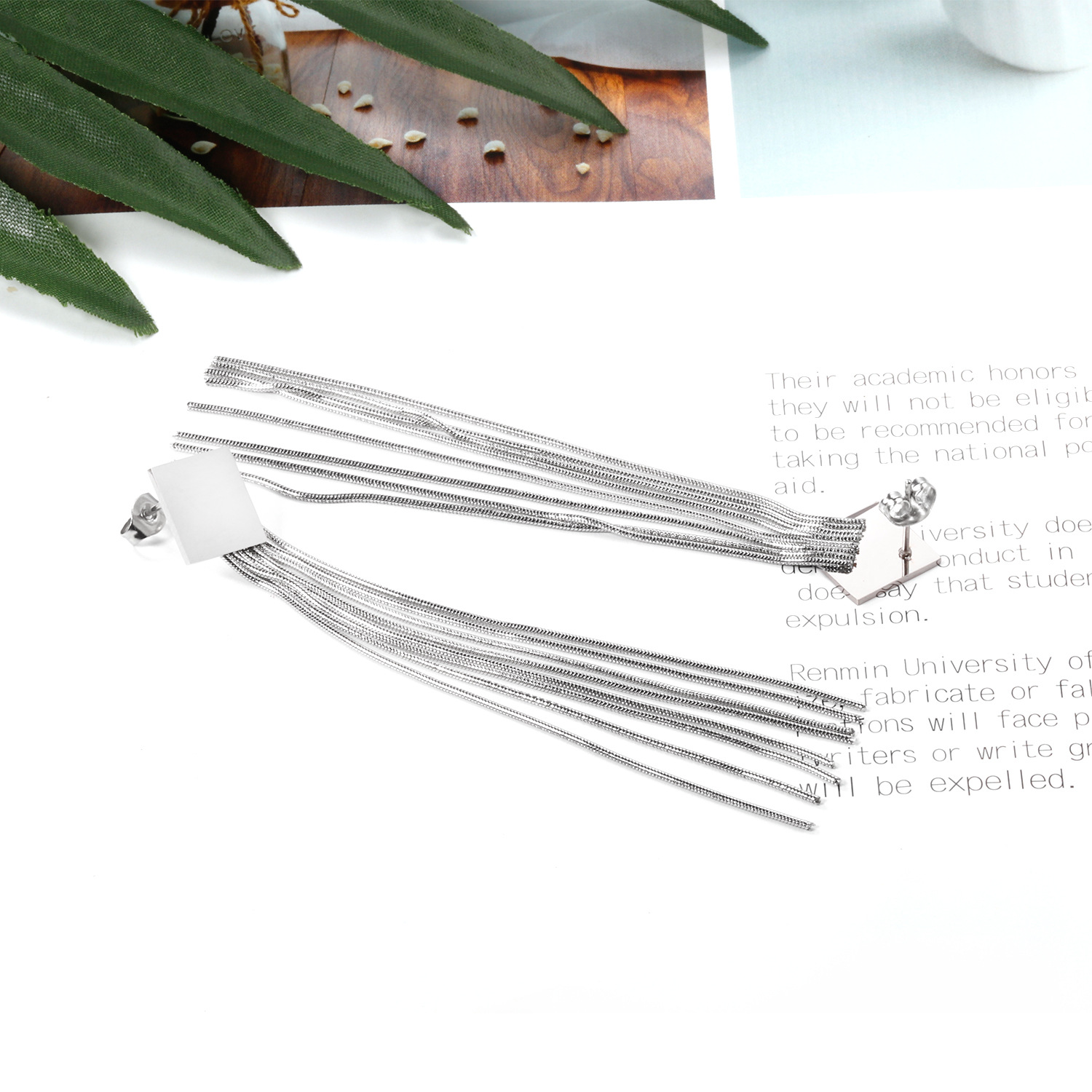 Fashion Rhombus Stainless Steel Plating Drop Earrings 1 Pair display picture 28