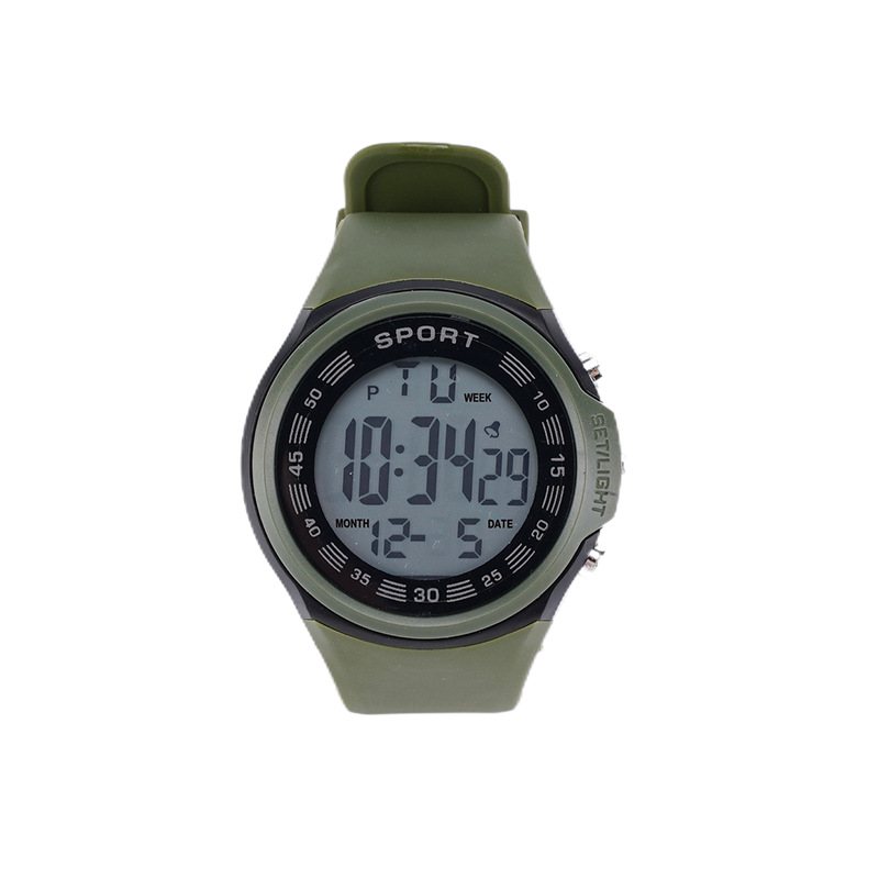 Red impermeable luz nocturna reloj electrónico de moda masculina simple estudiantes de secundaria adolescentes reloj deportivo multifuncional al por mayor