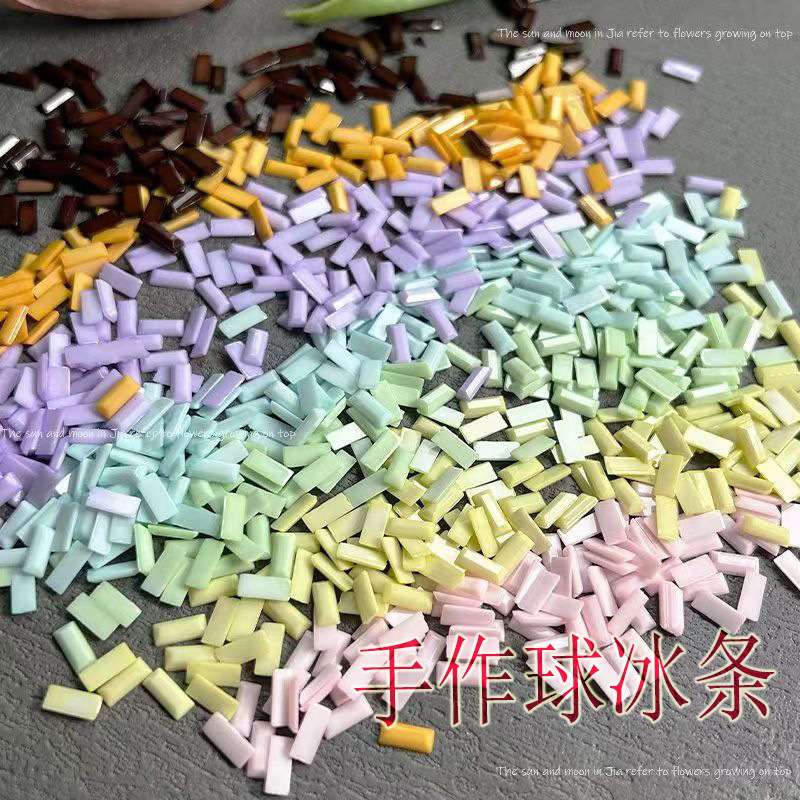 New Solid Color Acrylic Ice Strip 3.7 Strip Diamond Handmade DIY Nail Art Decoration Explosive Hand Ball Filler New Solid Color Acrylic Ice Strip 3.7 Strip Diamond Handmade DIY Nail Art Decoration Explosive Hand Ball Filler