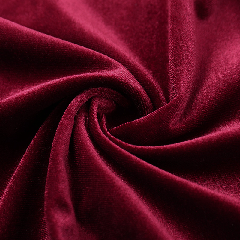 Autumn Socialite Sexy Velvet Pleated Fitted Waist Backless Sling Dress