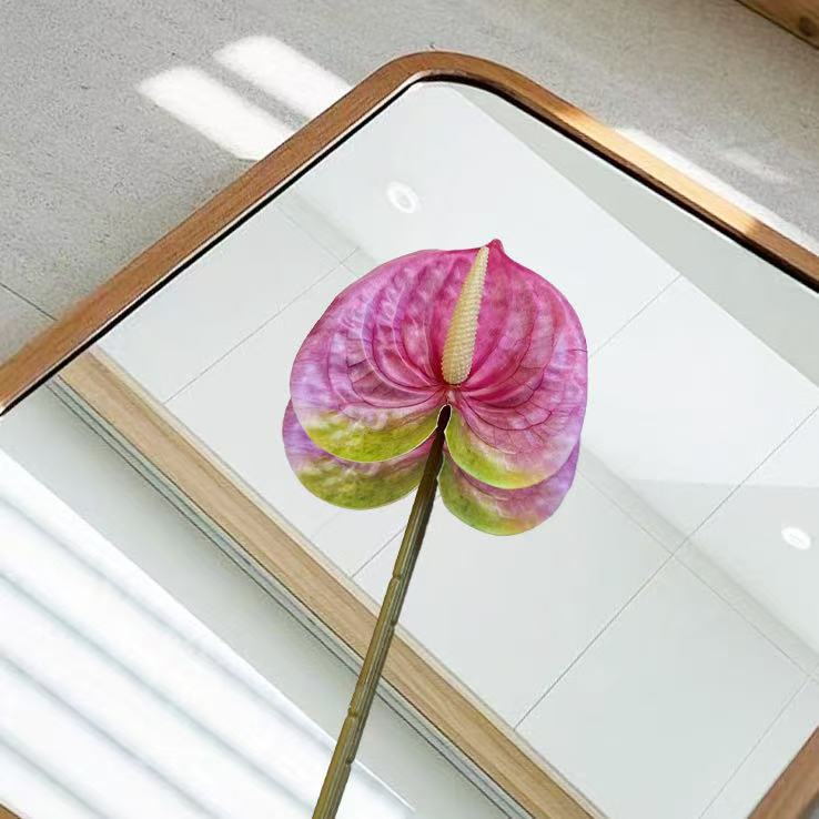 Impresión 3D flor de simulación de palma roja simple flor de grúa de fuego casera de bodas floreal decoración floral al por mayor