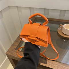 2024春季新款韓版時尚小眾鏈條斜挎包迷你洋氣設計單肩手提小方包