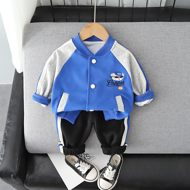 Jungen Cartoon 2022 neuer Baby-Baseballanzug Kinder Herbst zweiteiliges Set_voghion.com