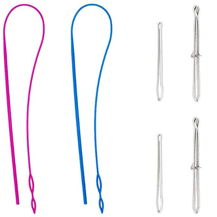 Práctico bricolaje para uso diario en el hogar (redondo, plano) traje de acero inoxidable suministros de costura enhebrador