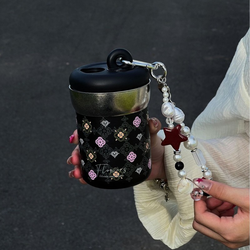 Jufu ライト高級純チタンコーヒーサーモスカップ 2025 新しい女の子の高価値ウォーターカップ茶漏れギフトボックス付きコールド|undefined