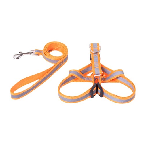 Manufacturer Direct Sale Teddy Pomsky Poodle Labrador Reflective Dog Collar Leash Pet Harness Chest and Back Strap