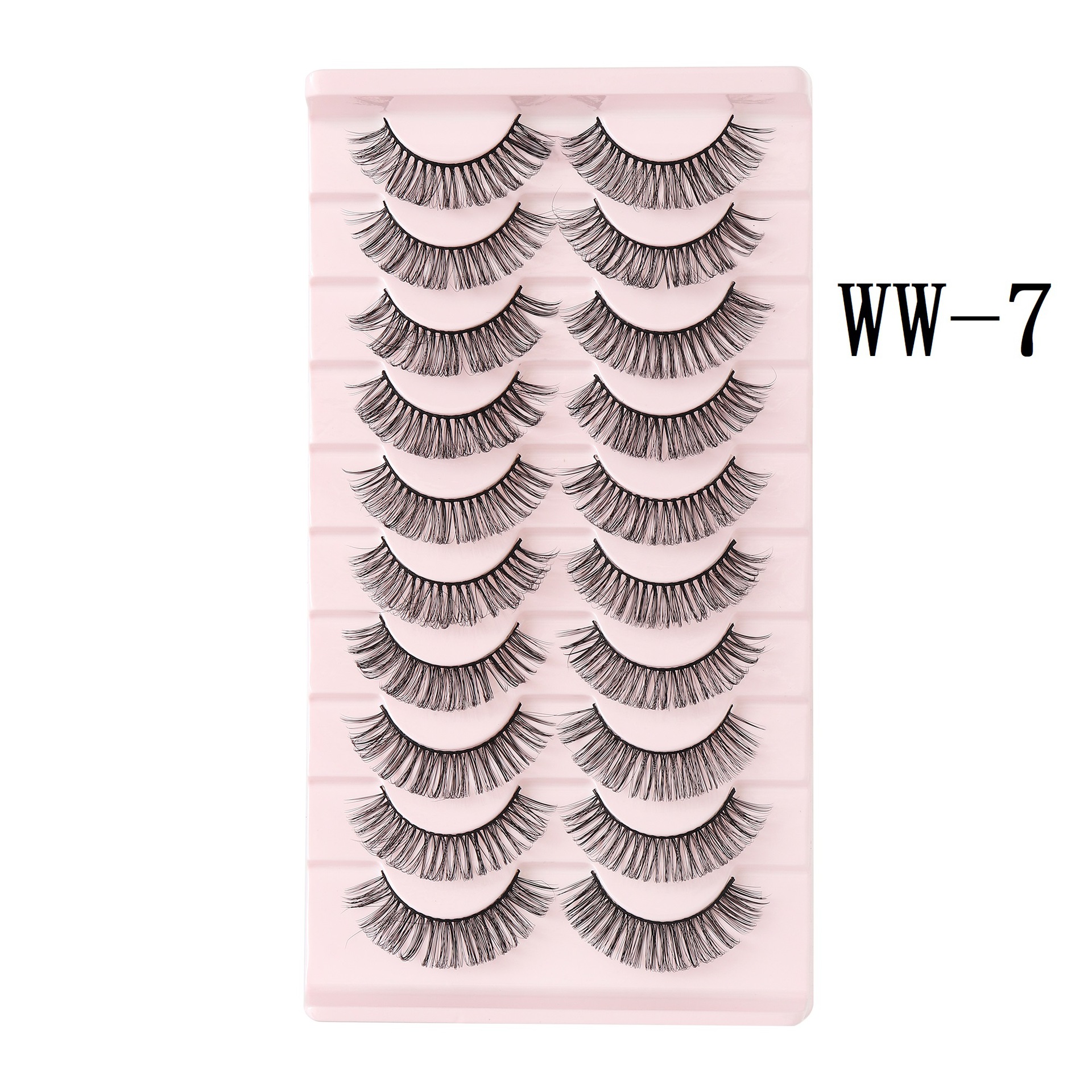 Nuevo ruso pestañas falsas DD curvadas gruesas pestañas europeas y americanas diez pares de pestañas naturales del encanto de la fibra química