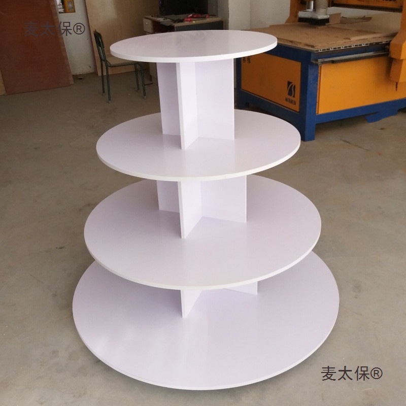 木质母婴货架中岛柜展柜台鞋店展示架堆头红酒圆形玩具展台麦太保