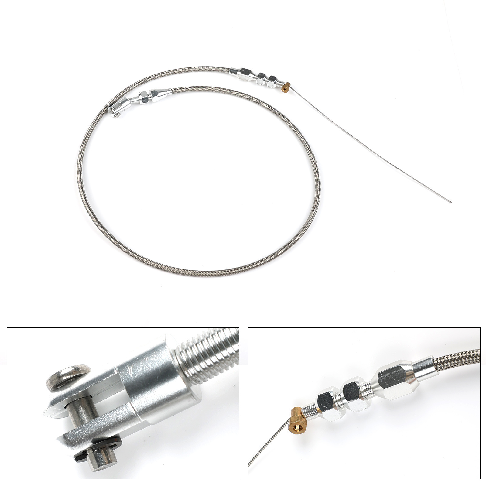 Cross-Border Bestseller 36inch Throttle Cable 24inch Braided Throttle Cable Kit Suitable for 97-07 Chevrolet