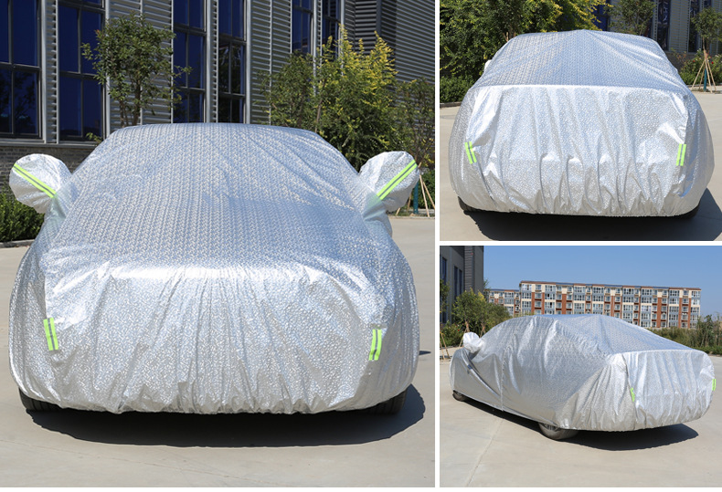 Car Cover Aluminum Film Cotton Thickened Rainproof Dustproof Sunscreen