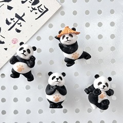 漫画パンダの置物かわいいパンダのお土産デスクトップ動物マグネット冷蔵庫の装飾