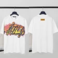 White flame crack letter graffiti print 51