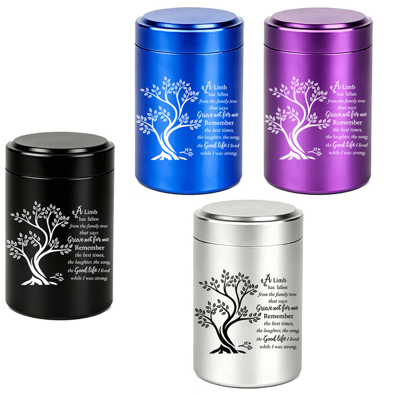 Amazon's New Aluminum Alloy Urn 45*70mm Green Sealed Moisture-Proof Commemorative Pet Hair Urn