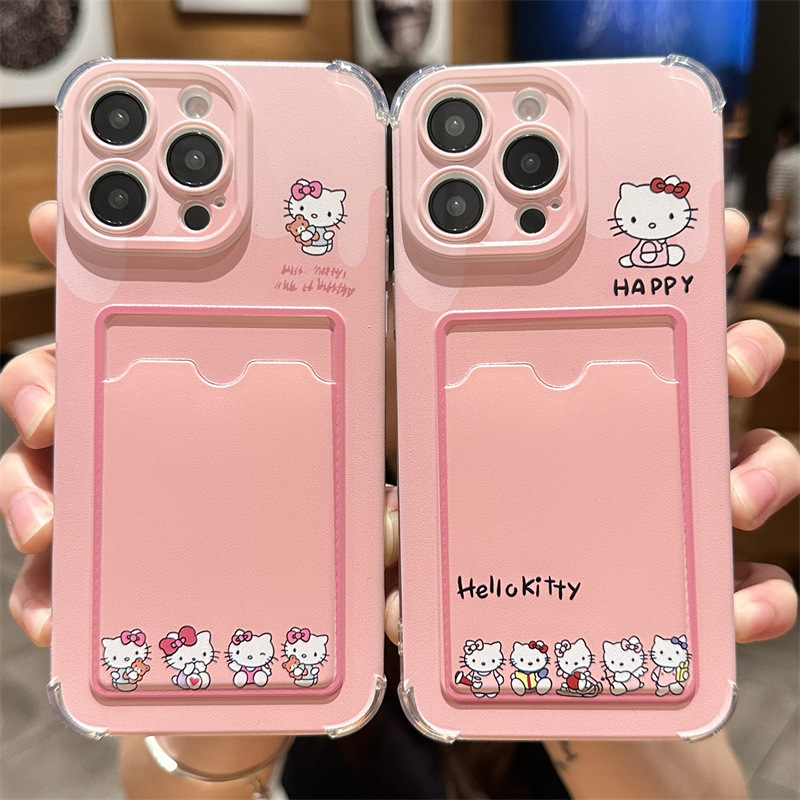 Can Hold Small Cards and Is Suitable for iPhone 14 Pro Phone Case 16 Hello Kitty Apple 13 New Model 15 Pro Max