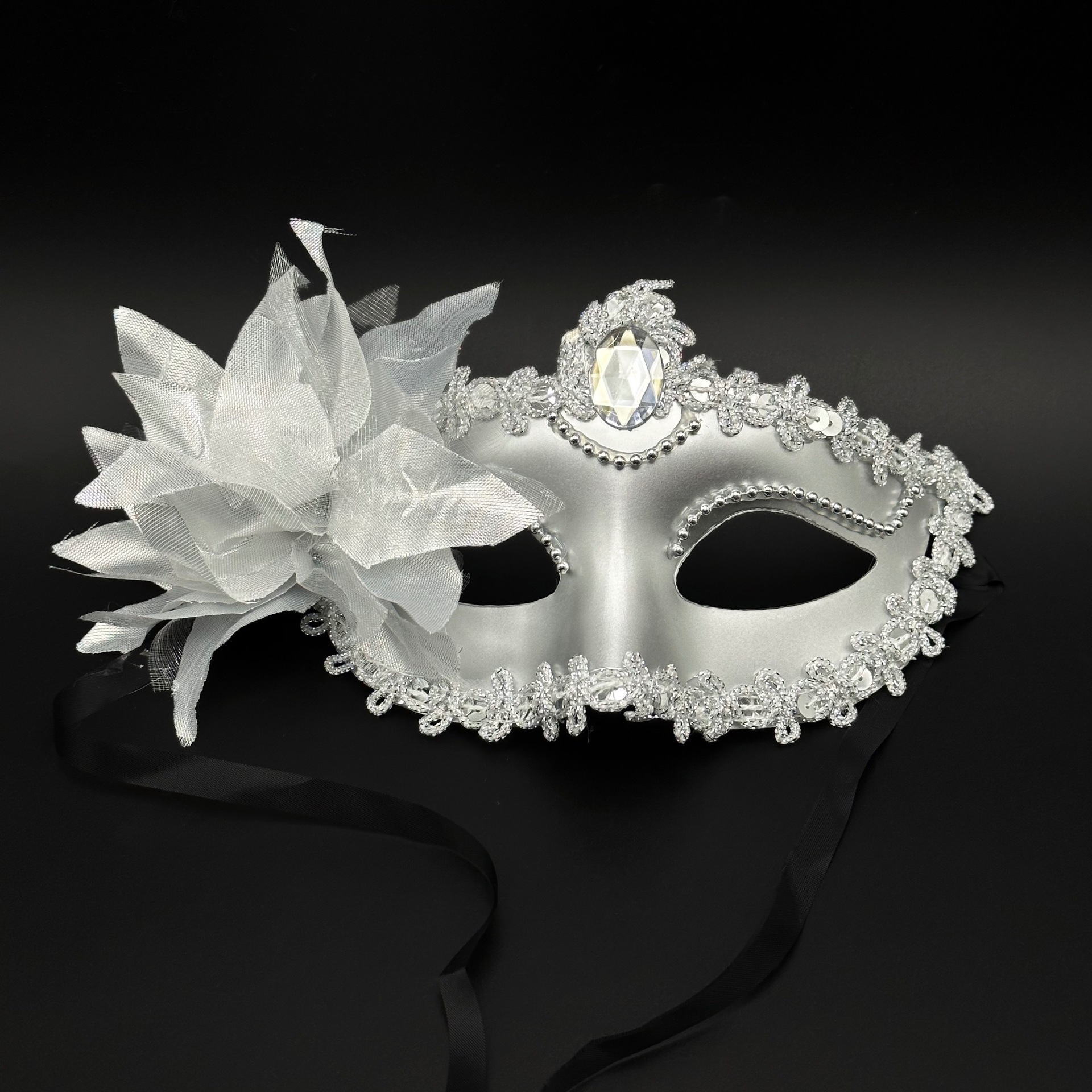 Máscara luminosa caliente transfronteriza Halloween Bola de Navidad fiesta pequeña belleza más lirio flor bola femenina máscara