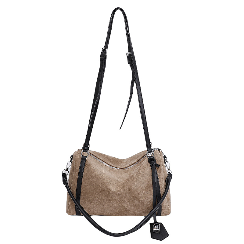 Bolsa de almohada portátil retro esmerilada de gran capacidad para mujeres 2025 nuevo invierno versátil bolso de hombro bolso de viaje