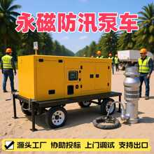 定制永磁防汛泵车排涝用大流量潜水泵站防汛抗旱液压排水单元