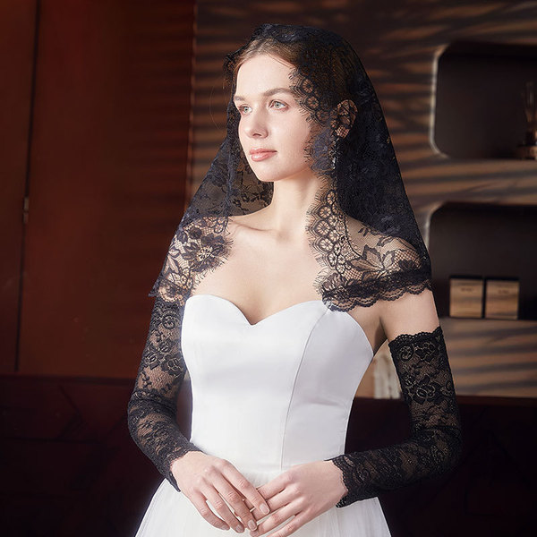 Lace scarf for bride