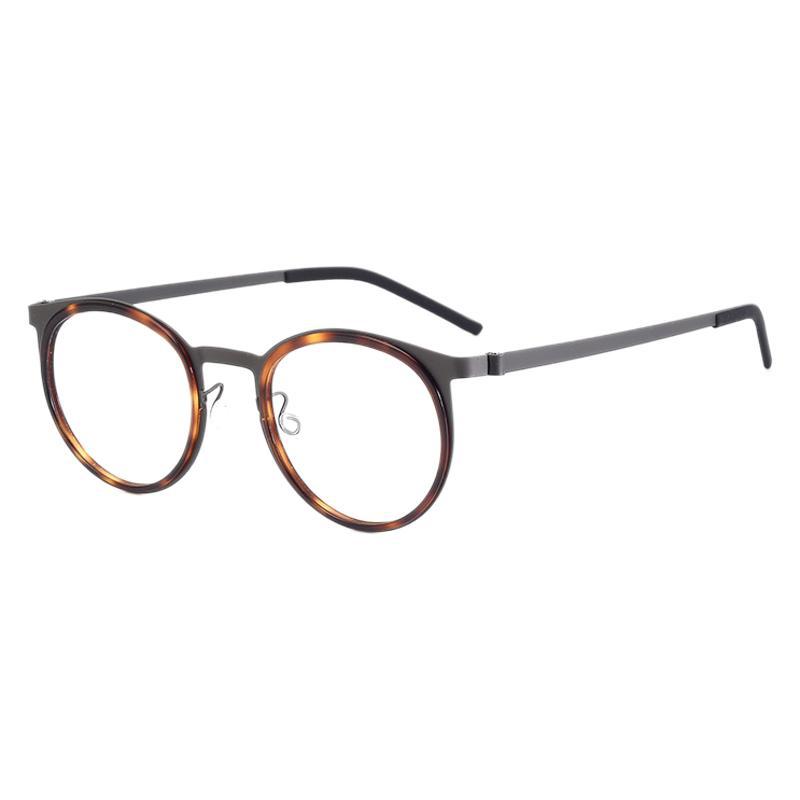 Men's Retro Round Glasses Small Frame Jiang Wen Style Lightweight_voghion.com