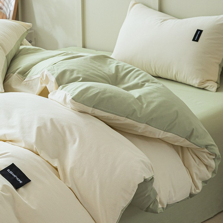 ins algodón puro cuatro piezas simple bordado sábanas de algodón cubierta de colcha de tres piezas para una sola persona 2025 nueva ropa de cama