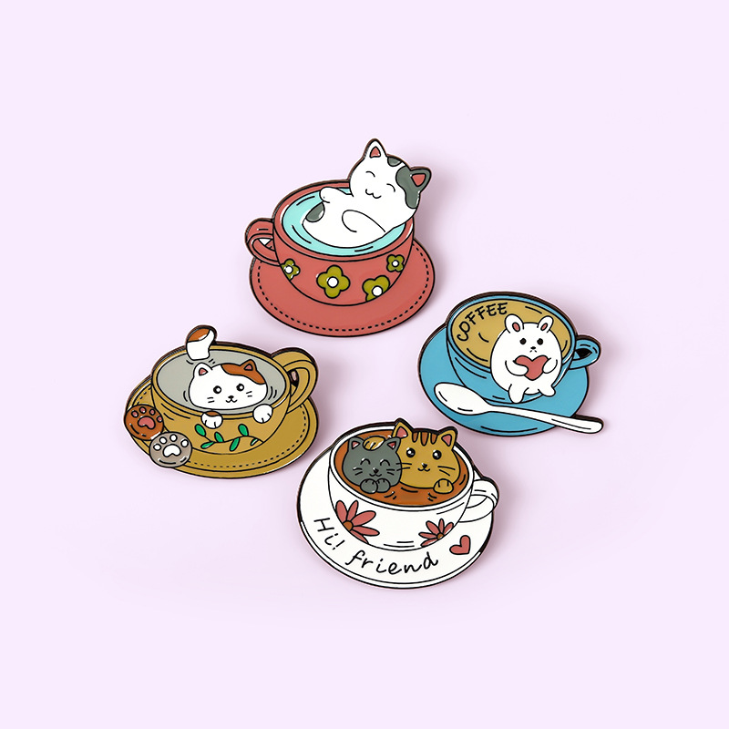 Cute Cat Alloy Enamel Unisex Brooches display picture 3