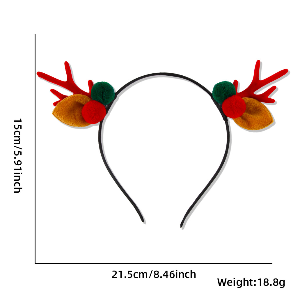 Nuevos productos transfronterizos de Navidad corn de ciervo para adultos niños decoraciones de Navidad adorables corn de ciervo adornos para el cabello