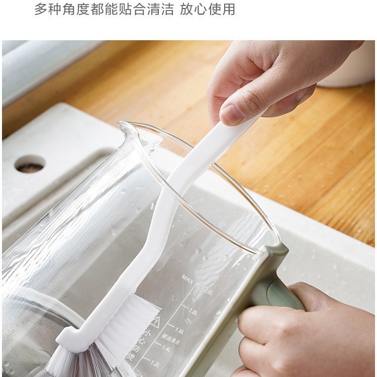 Cepillo para copa de codo, cepillo para lavar tazas, máquina para romper paredes, cepillo para cangrejos, cepillo para cangrejos, cepillo pequeño de mango largo, limpieza sin ángulo muerto