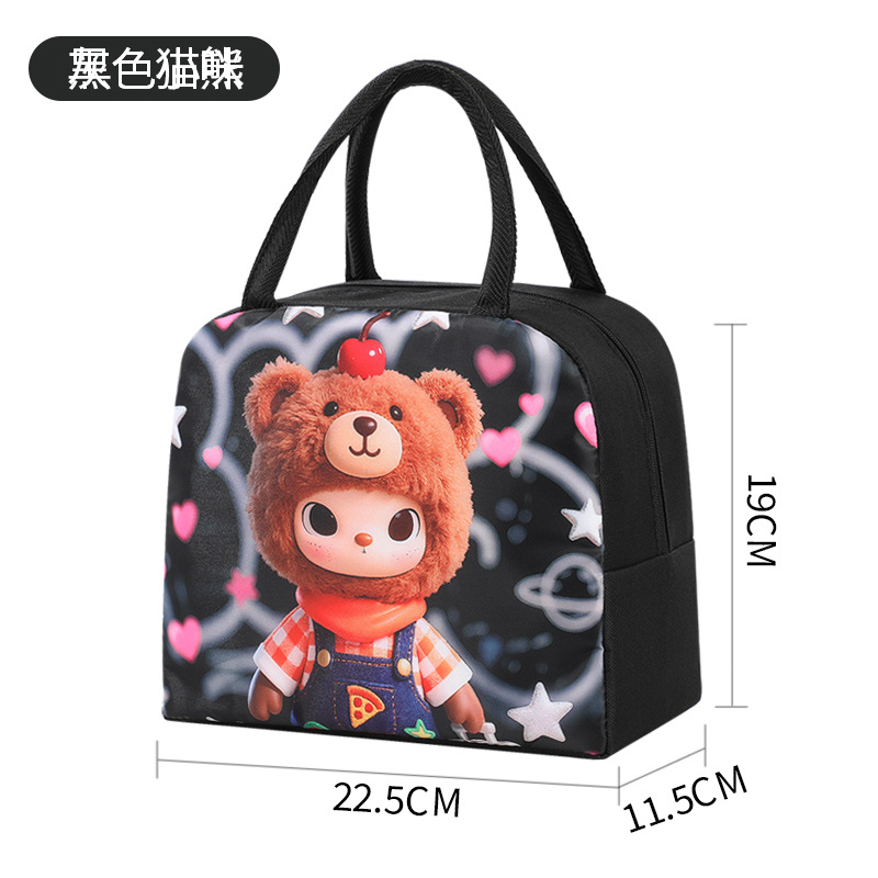 Nuevo paquete de almuerzo de dibujos animados para niños y estudiantes con bolsas de almuerzo de aislamiento térmico bolsas de almuerzo bolsas de almuerzo para trabajar bolsas de viaje a la escuela
