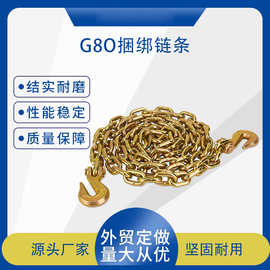 集装箱捆扎链高强度船用捆绑链G80级链条绑扎索具现货批发耐腐蚀