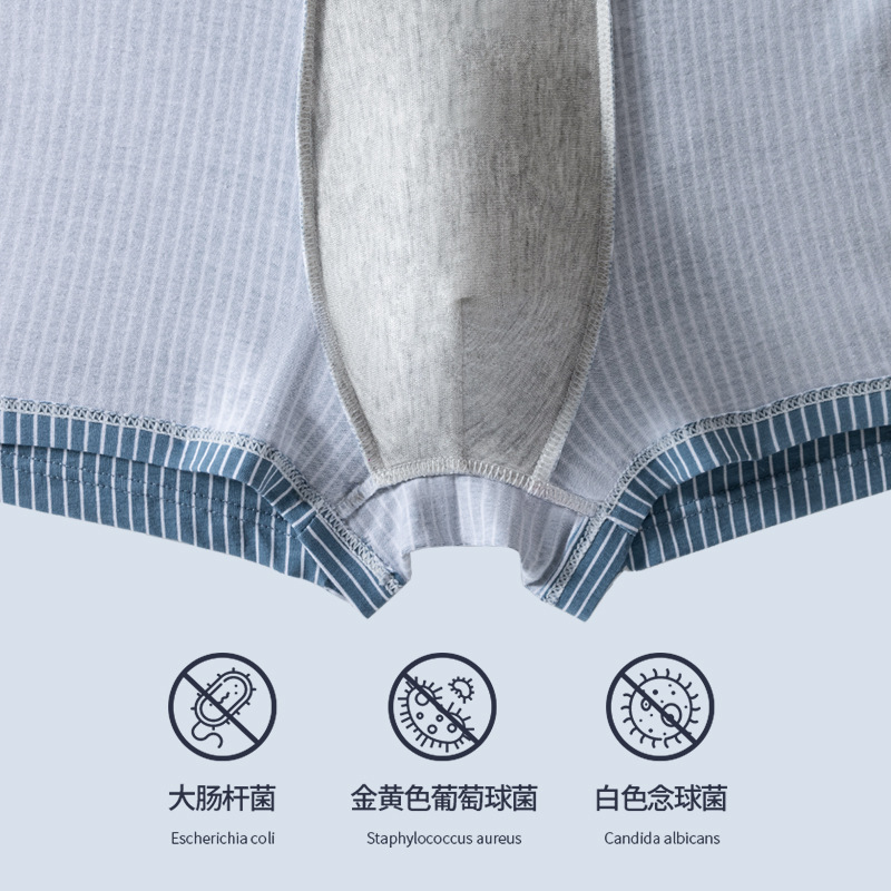 Fábrica directa de pantalones de hombre algodón relajado y cómodo pantalones cortos de ángulo plano transpirables personalidad rayas de cuatro ángulos calzoncillos para chicos