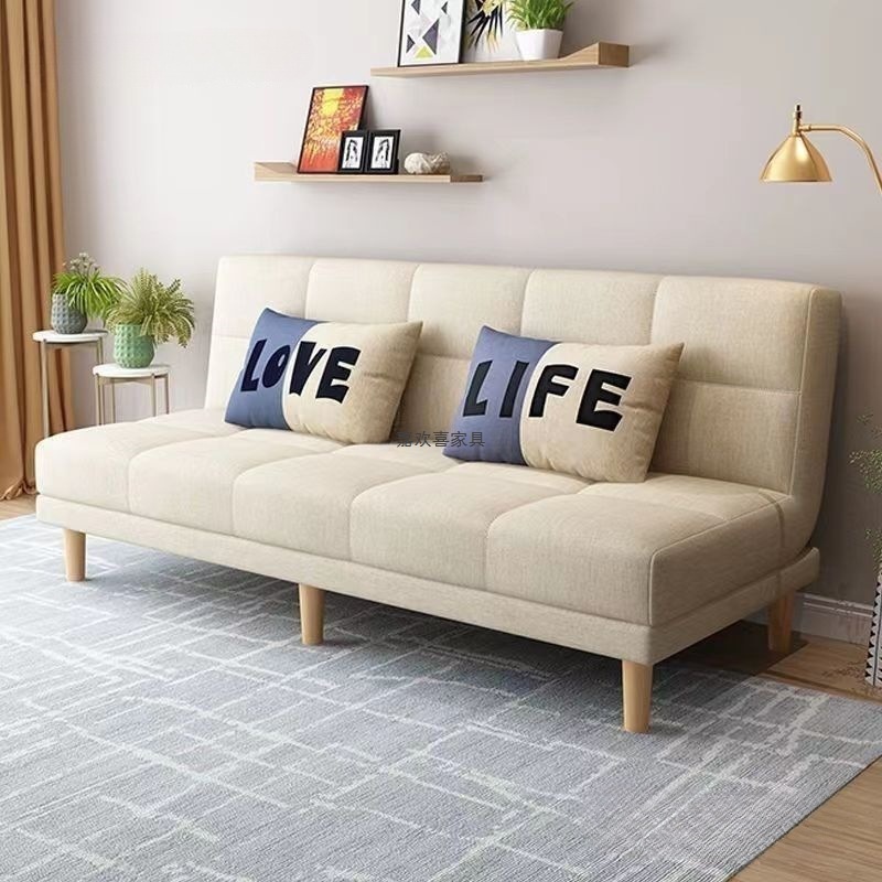 Nordic Technology Sofa Bed Sofa Foldable Multi-Functional Simple Small Apartment Living Room Rental Net Dual-Purpose Single
