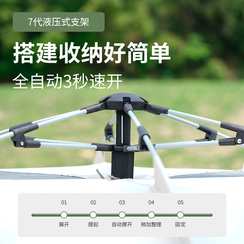 Al Aire Libre camping automática apertura rápida carpa hexagonal al aire libre portátil senderismo camping automático 5-8 Parque tienda