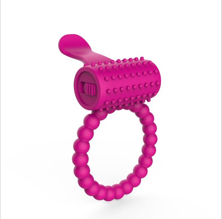 Silicone Vibrating Locking Ring with Prostate Massager, Electric Delay Ring, Purple — detail image 5