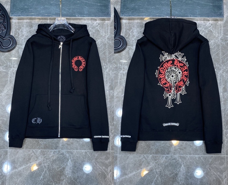 25ss正确版Chrome Hearts 克罗伈十字架连帽卫衣百搭潮流时尚批发|undefined