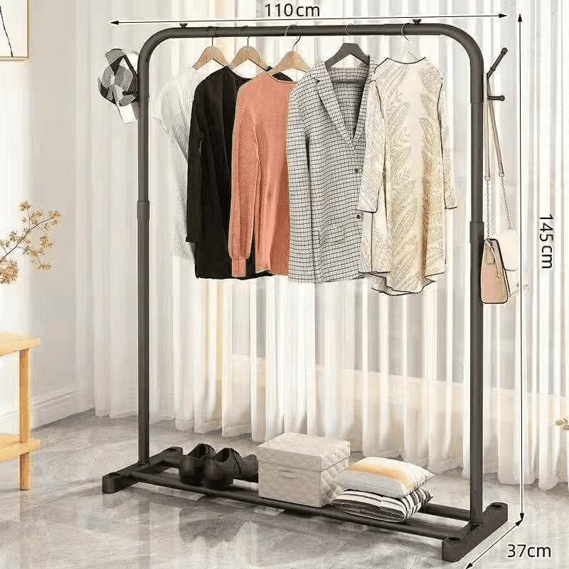percha de ropa doméstica piso vertical engrosado y engrosado estante de almacenamiento dormitorio balcón una sola fila doble fila percha de ropa