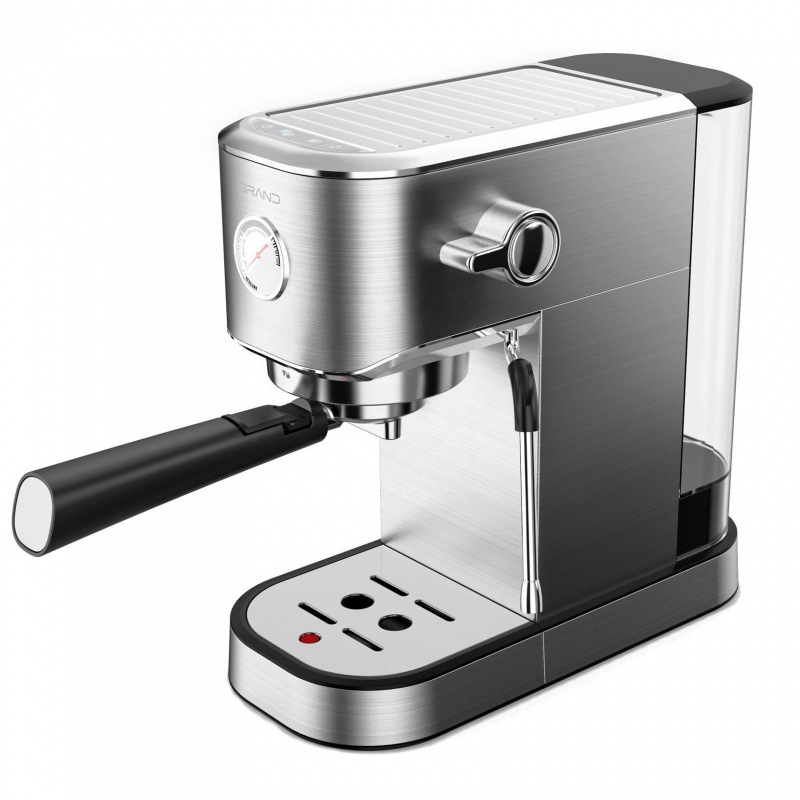 Máquina de café espresso semiautomática de estilo italiano, con espumador de leche a vapor de extracción a presión estándar europeo, para uso doméstico, venta al por mayor.