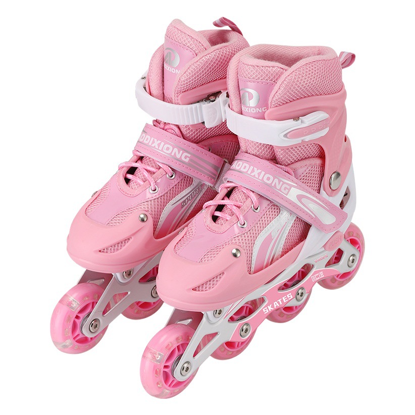 Factory direct new beginner children full Flash skate set adjustable flash roller skates