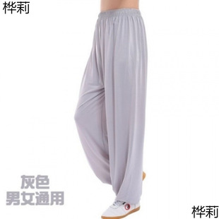 Special Clearance Tai Chi Suit Ice Silk Tai Chi Pants Practice Pants Large Size Men's and Women's Bloomers Tai Chi Spring and Summer