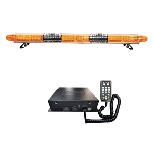 LED roof warning light long row strobe light 1.8m Car-mounted strobe light + dual speakers + siren 9400P9