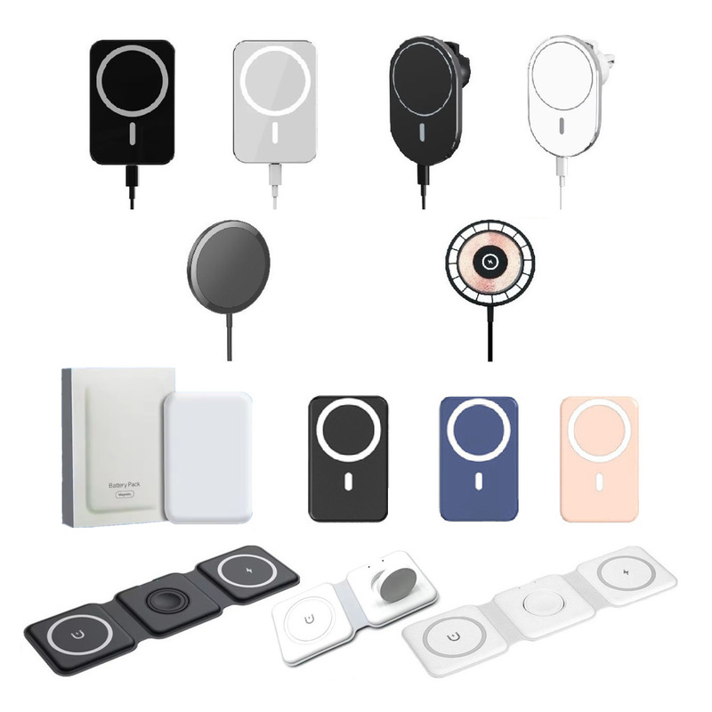 magsafe folding three-in-one magnetic attraction wireless charging treasure car wireless charger bracket for apple magsafe folding three-in-one magnetic attraction wireless charging treasure car wireless charger bracket for apple