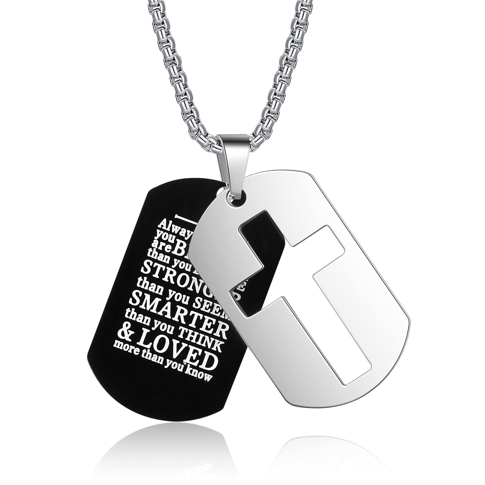 Style Ig Style Cool Traverser Lettre Acier Inoxydable Placage Évider Hommes Pendentif Sautoir display picture 2