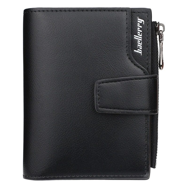 Leather baellerry Women's Short Wallet Korean Multi-card Zipper Buckle Coin Purse Women's Wholesale