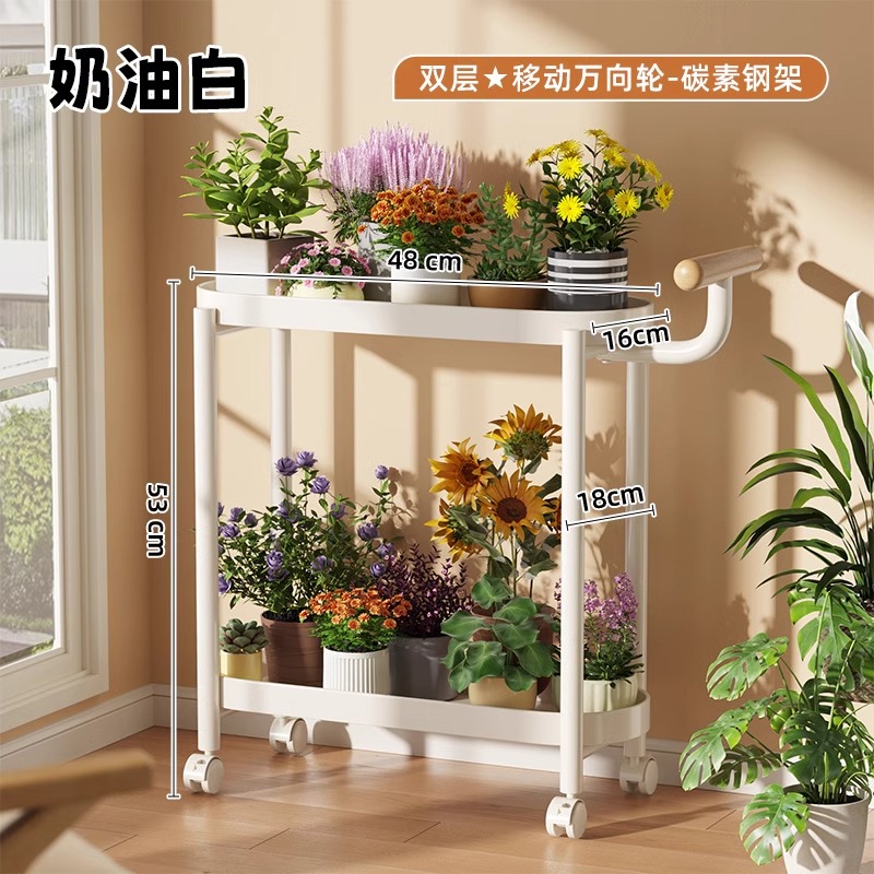 "[메인 사진 핫 세일 품질 업그레이드 더블 레이어 농축] 크림 화이트 ""탄소강 프레임 이동 범용 휠"