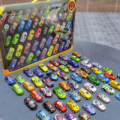 50 Large Gift Boxes of Multi-functional Alloy Racing Cars and Rebound Mini Cars for Children - Toys and Gifts