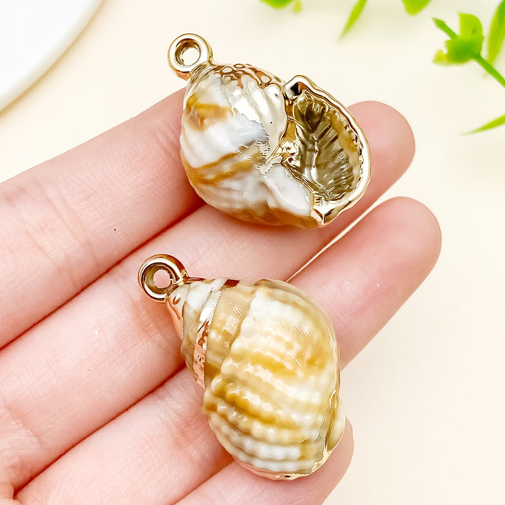 15 galvanizado láser marino oro acrílico imita concha colgante diy hecha a mano collar joyas accesorios image 20