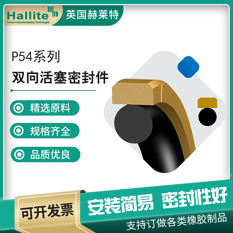 英国Hallite PTFE格莱圈 T54活塞密封件 单臂式压力机液压密封件