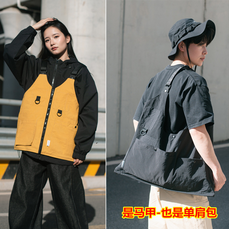 Outdoor Adjustable Backpack Vest Camping Gear Unisex Sun Protection Shoulder Bag Three-Dimensional Pocket Multifunctional Fishing Vest