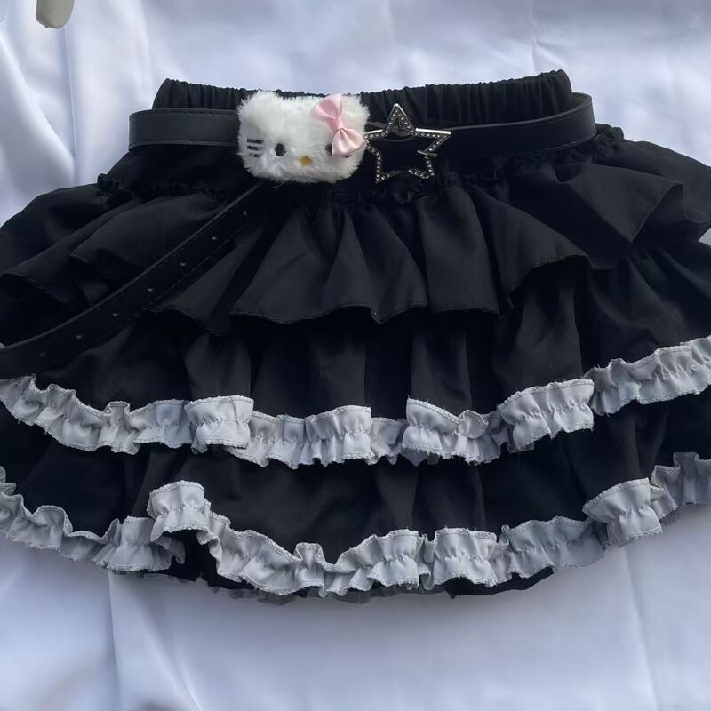 Y2K Spicy Girl Sweet Cool Subculture Large Hem Lace New Style Skirt Women's Puffy Half Skirt Slimming Cake Girl Style